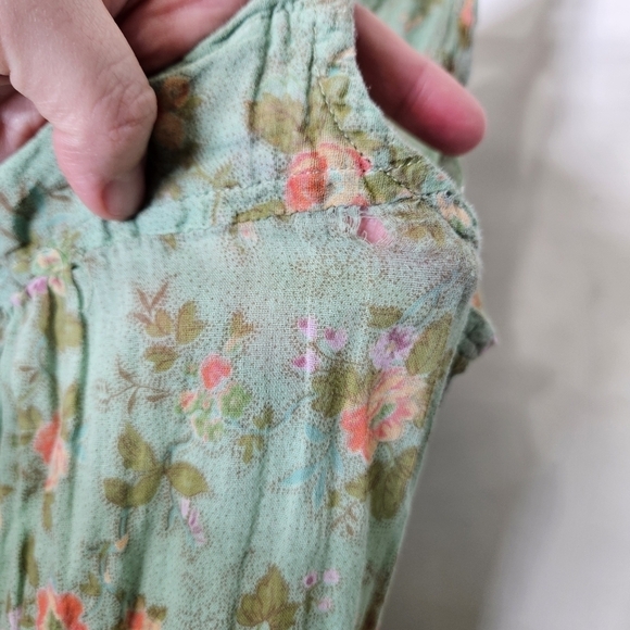 Torrid Spaghetti String Sleeveless Top Embroidery Floral Cotton Sz 2 2x FLAWED - Picture 5 of 11